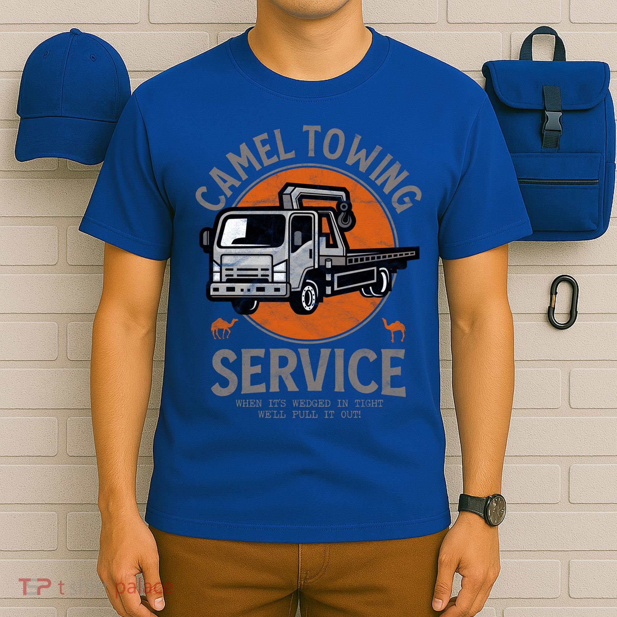 Funny Camel Towing Retro Adult Humor Saying Halloween Cool Gift T-Shirt