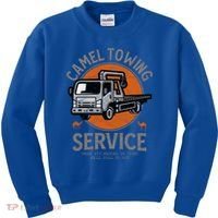 Funny Camel Towing Retro Adult Humor Saying Halloween Cool Gift Kids Sweatshirt thumb 0