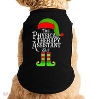 Funny Christmas The Physical Therapy Assistant Elf Doggie Tank thumb 0