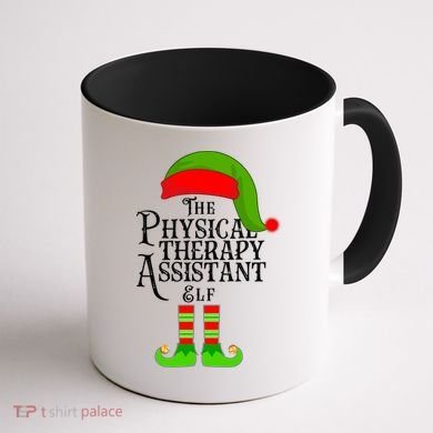 Funny Christmas The Physical Therapy Assistant Elf Coffee Mug back