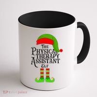 Funny Christmas The Physical Therapy Assistant Elf Coffee Mug thumb 1