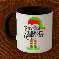 Funny Christmas The Physical Therapy Assistant Elf Coffee Mug thumb 2