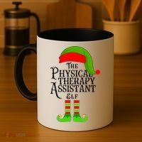 Funny Christmas The Physical Therapy Assistant Elf Coffee Mug thumb 4