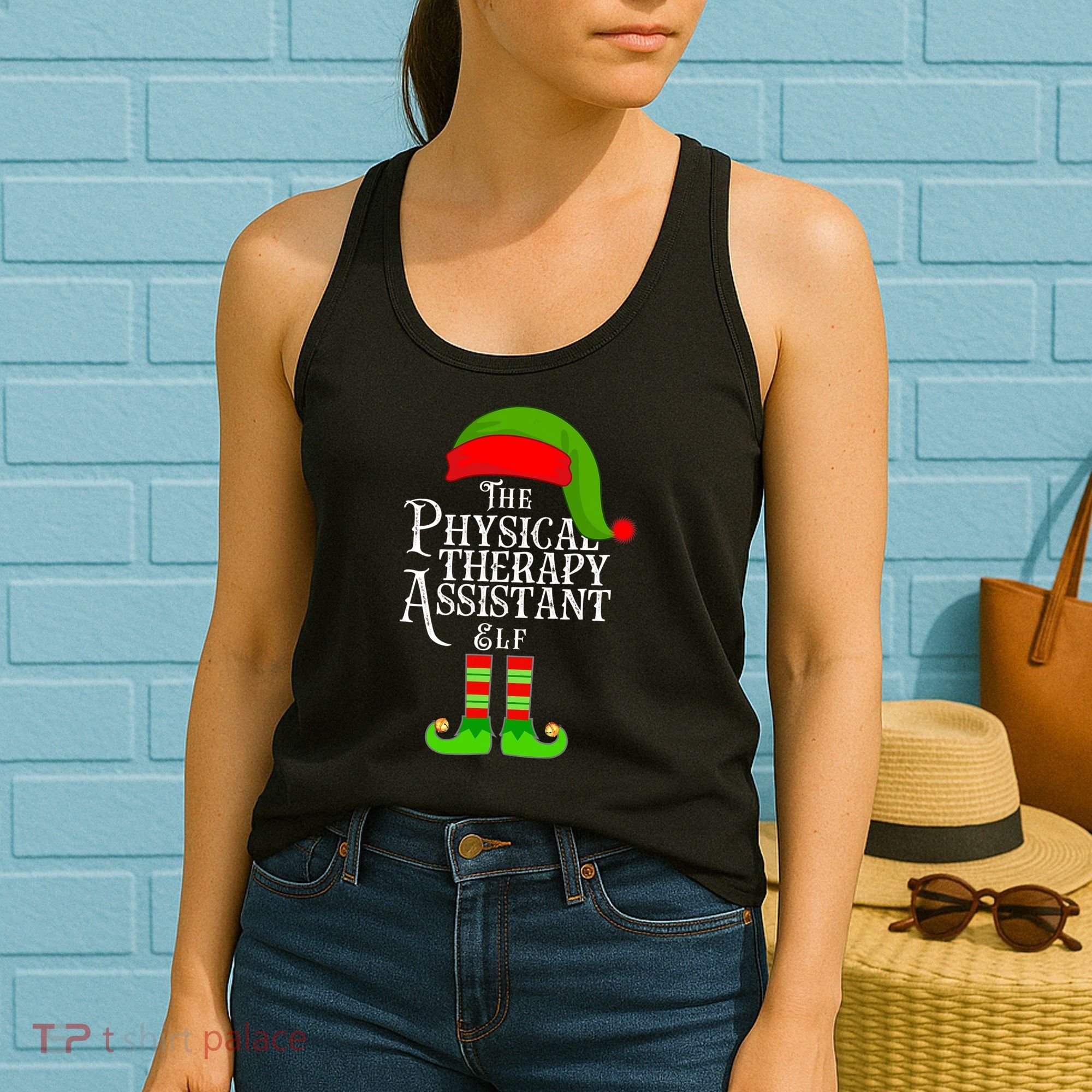 Funny Christmas The Physical Therapy Assistant Elf Women's Tank Top
