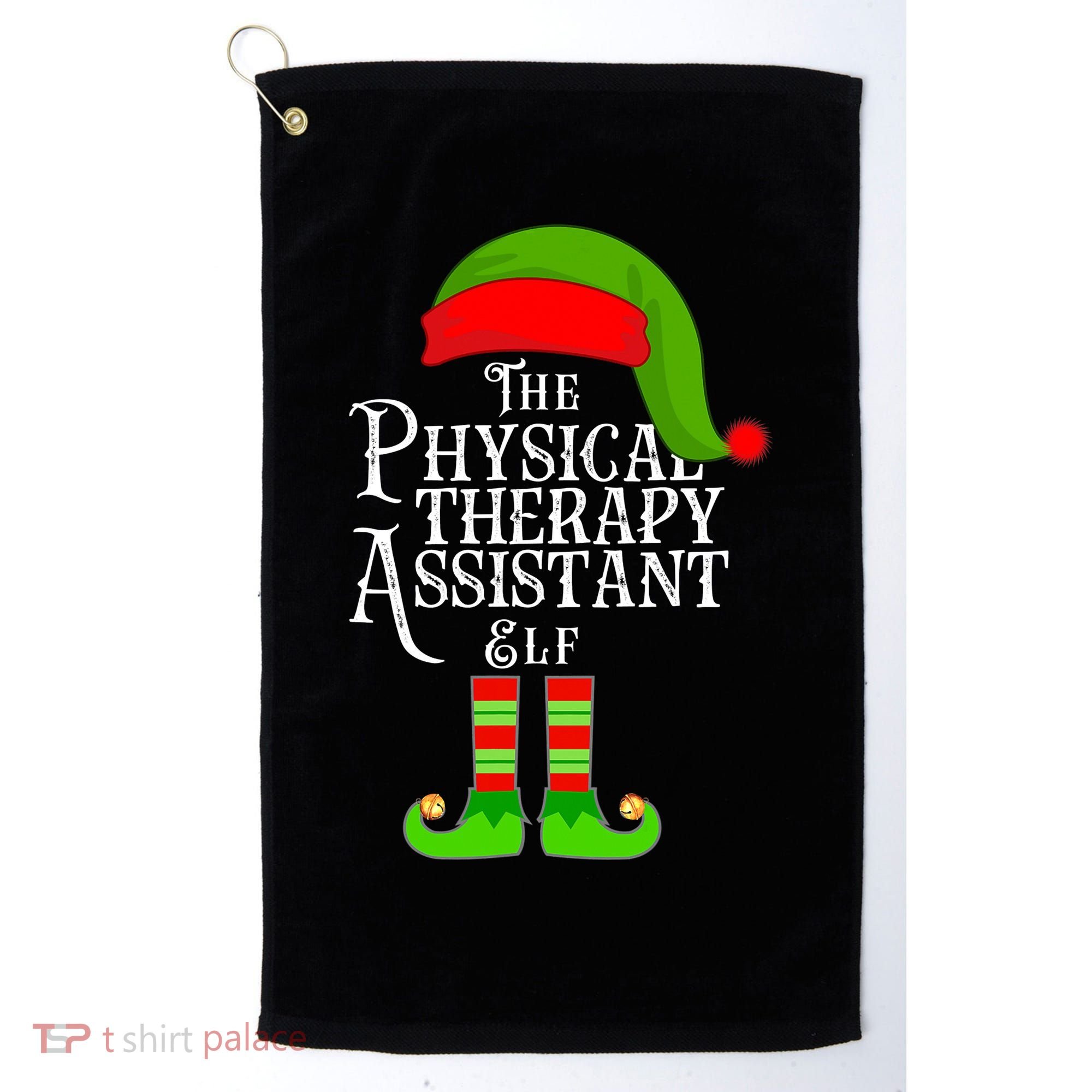 Funny Christmas The Physical Therapy Assistant Elf Golf Towel