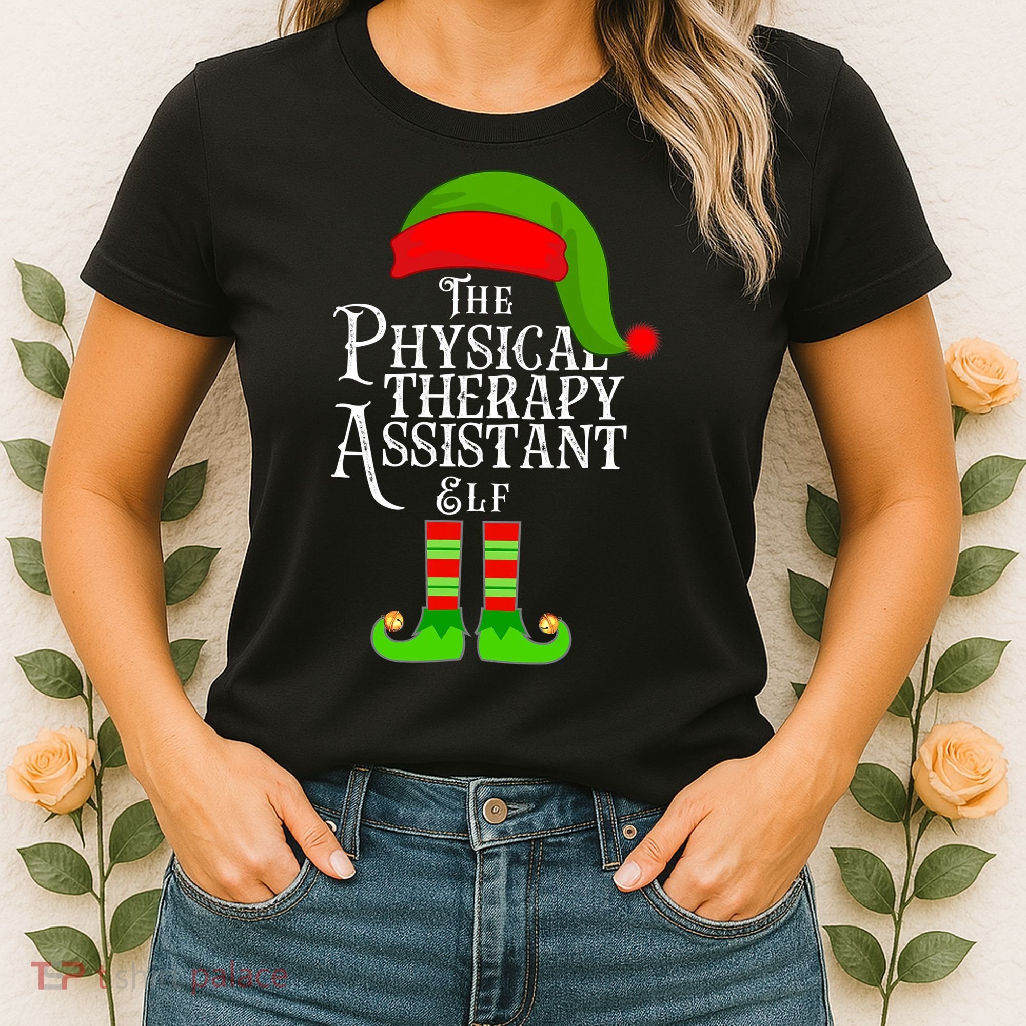 Funny Christmas The Physical Therapy Assistant Elf Women's T-Shirt
