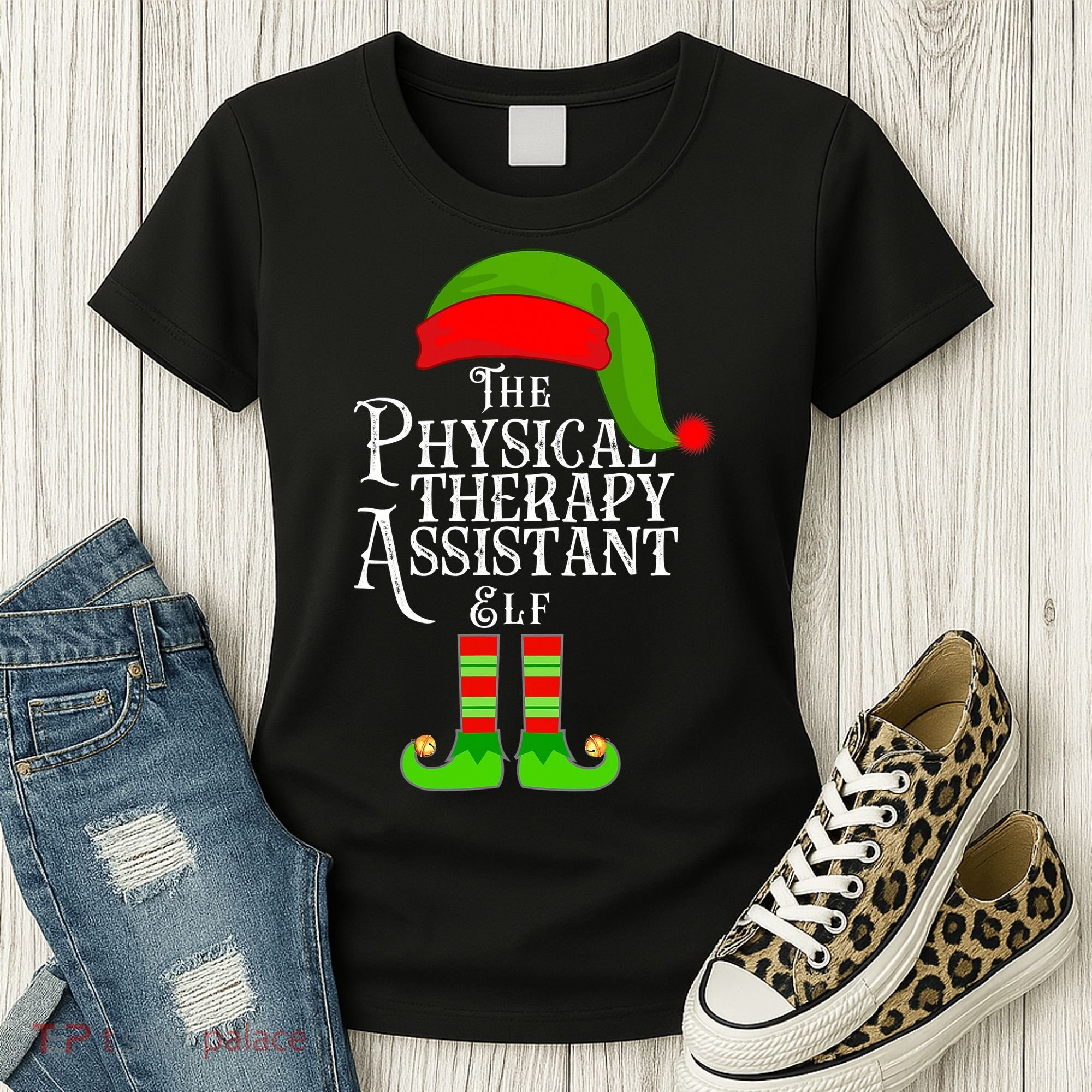 Funny Christmas The Physical Therapy Assistant Elf Women's T-Shirt