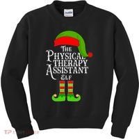 Funny Christmas The Physical Therapy Assistant Elf Kids Sweatshirt thumb 0