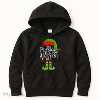 Funny Christmas The Physical Therapy Assistant Elf Kids Hoodie thumb 0