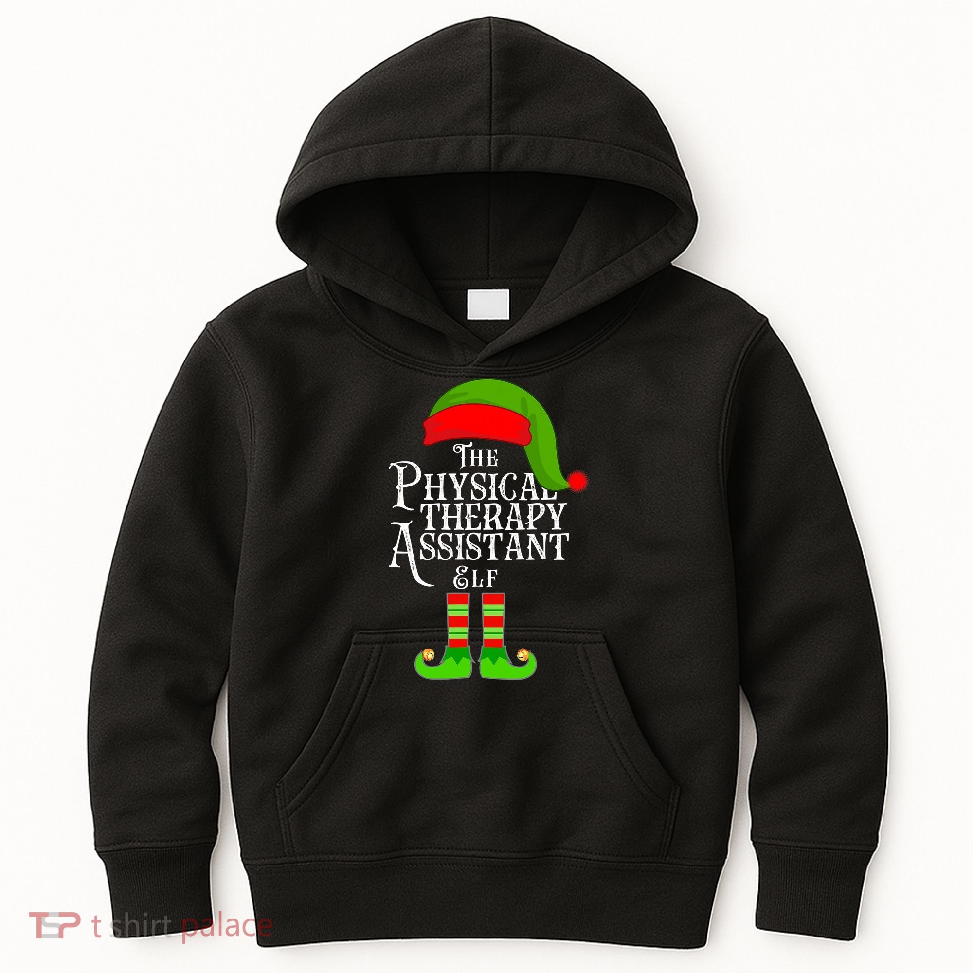 Funny Christmas The Physical Therapy Assistant Elf Kids Hoodie
