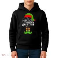 Funny Christmas The Physical Therapy Assistant Elf Kids Hoodie thumb 4
