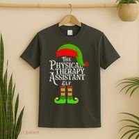 Funny Christmas The Physical Therapy Assistant Elf T-Shirt thumb 2