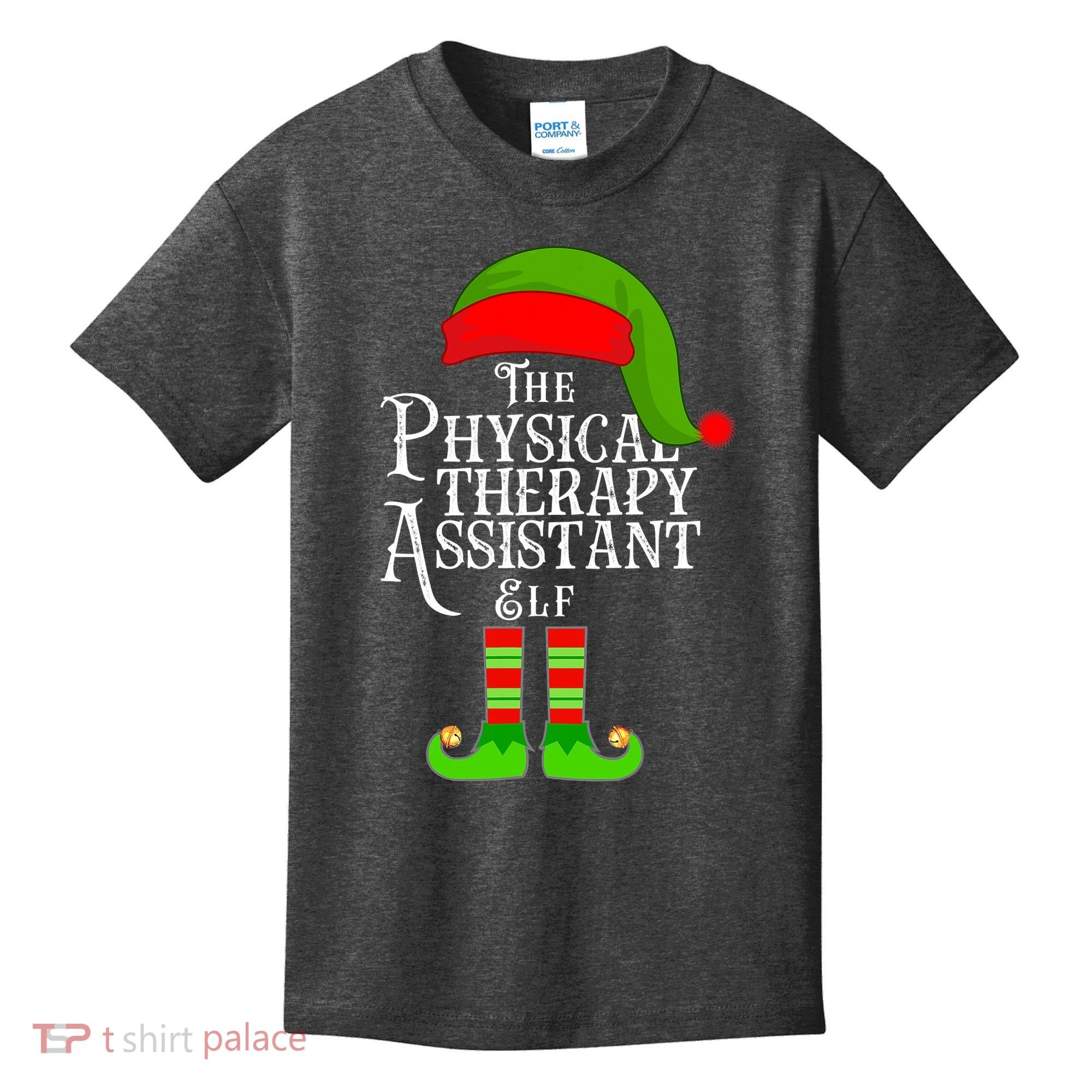 Funny Christmas The Physical Therapy Assistant Elf Kids T-Shirt
