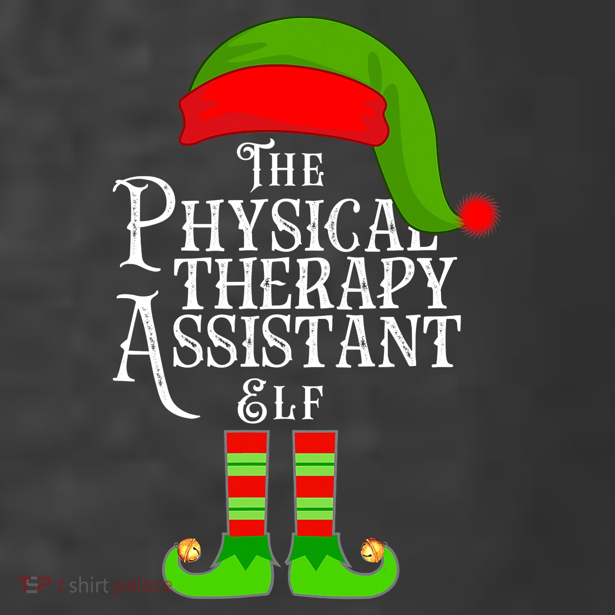 Funny Christmas The Physical Therapy Assistant Elf Kids T-Shirt