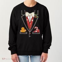 Funny Christmas Tuxedo Costume Women's Sweatshirt thumb 0