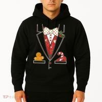Funny Christmas Tuxedo Costume Hoodie thumb 2