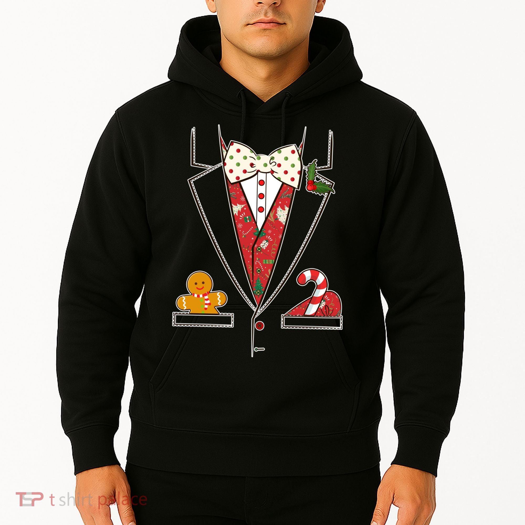 Funny Christmas Tuxedo Costume Hoodie