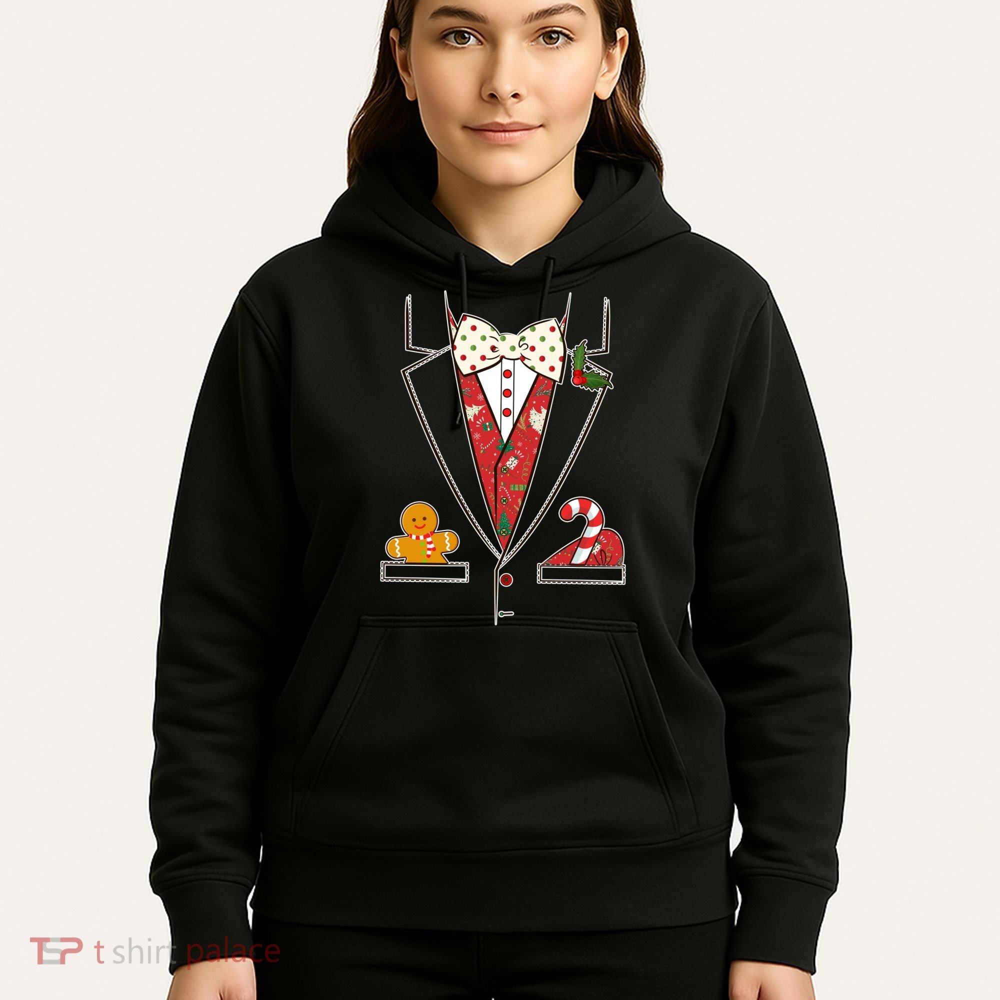 Funny Christmas Tuxedo Costume Hoodie