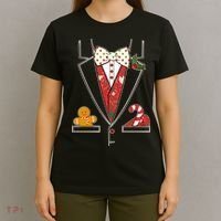 Funny Christmas Tuxedo Costume T-Shirt thumb 4