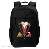 Funny Christmas Tuxedo Costume Backpack thumb 0