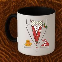 Funny Christmas Tuxedo Costume Coffee Mug thumb 2