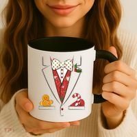 Funny Christmas Tuxedo Costume Coffee Mug thumb 3