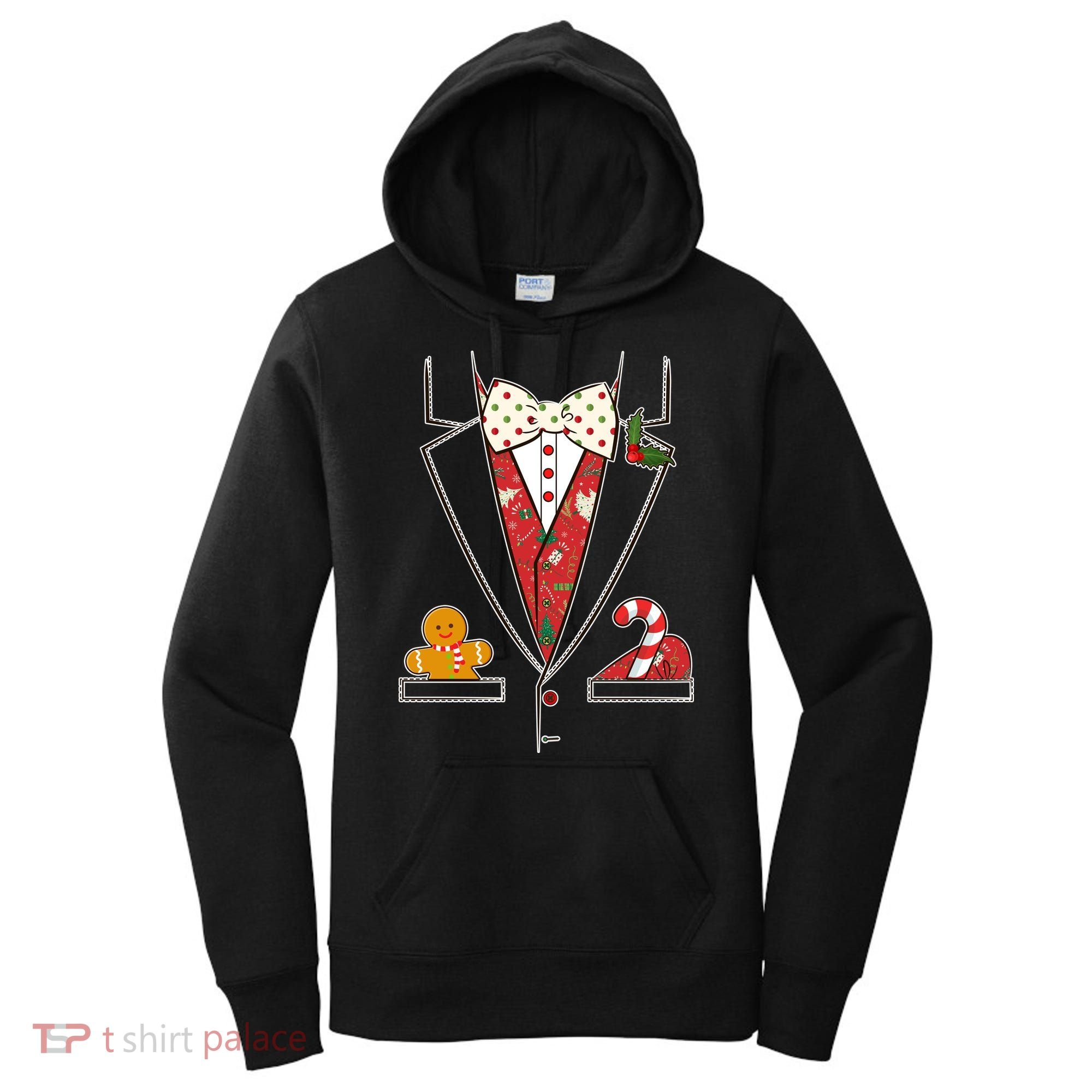 Funny Christmas Tuxedo Costume Women's Hoodie