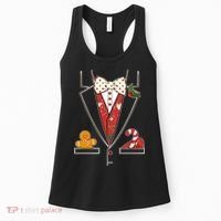 Funny Christmas Tuxedo Costume Women's Tank Top thumb 0