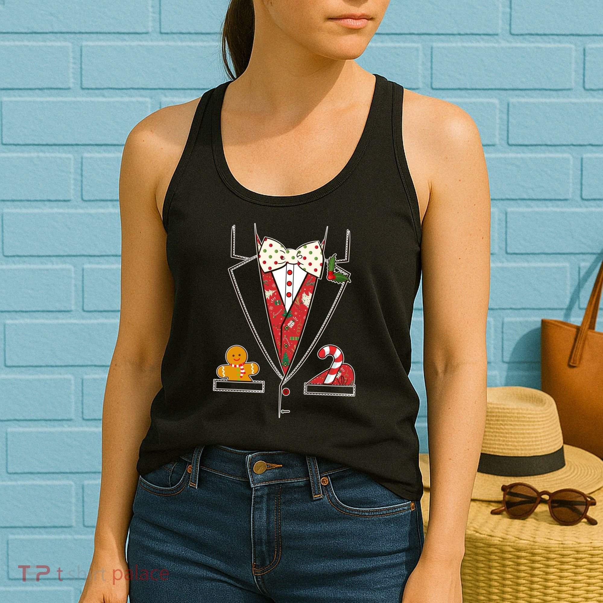 Funny Christmas Tuxedo Costume Women's Tank Top