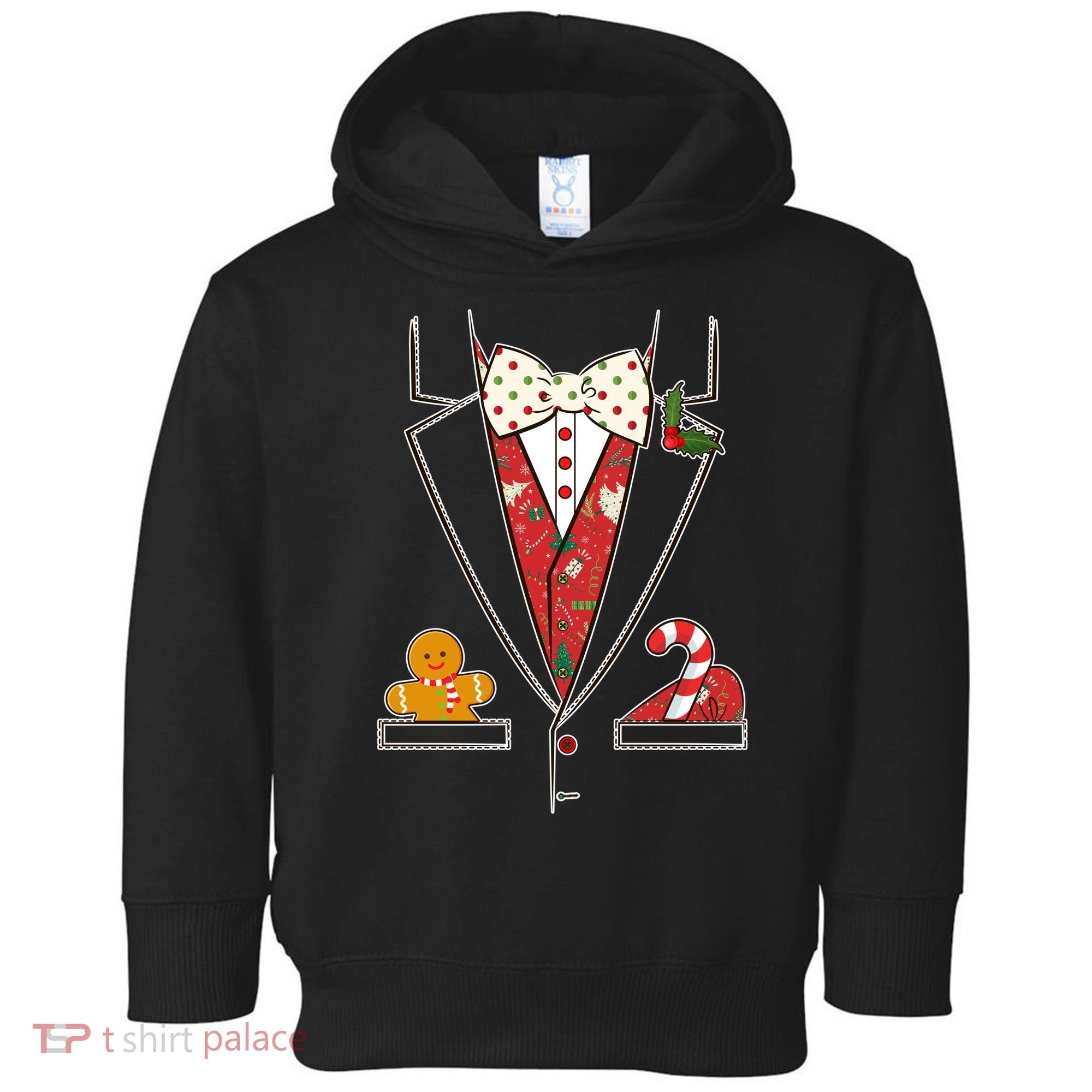 Funny Christmas Tuxedo Costume Toddler Hoodie