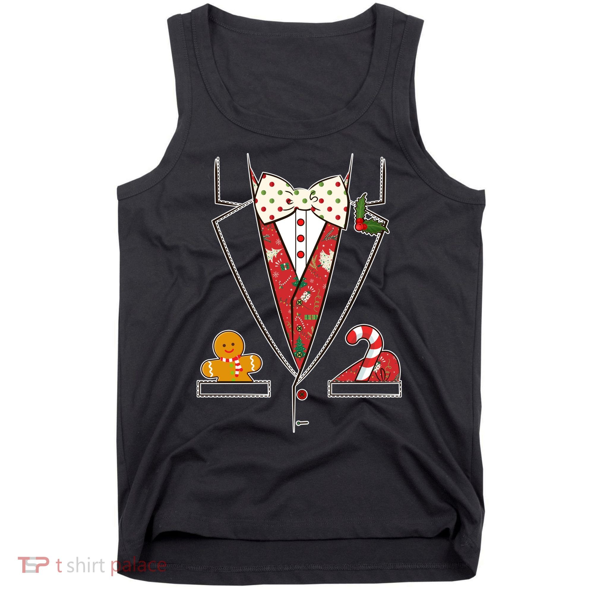 Funny Christmas Tuxedo Costume Tank Top
