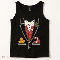 Funny Christmas Tuxedo Costume Tank Top thumb 2