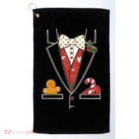 Funny Christmas Tuxedo Costume Golf Towel thumb 0