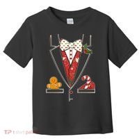 Funny Christmas Tuxedo Costume Toddler T-Shirt thumb 0