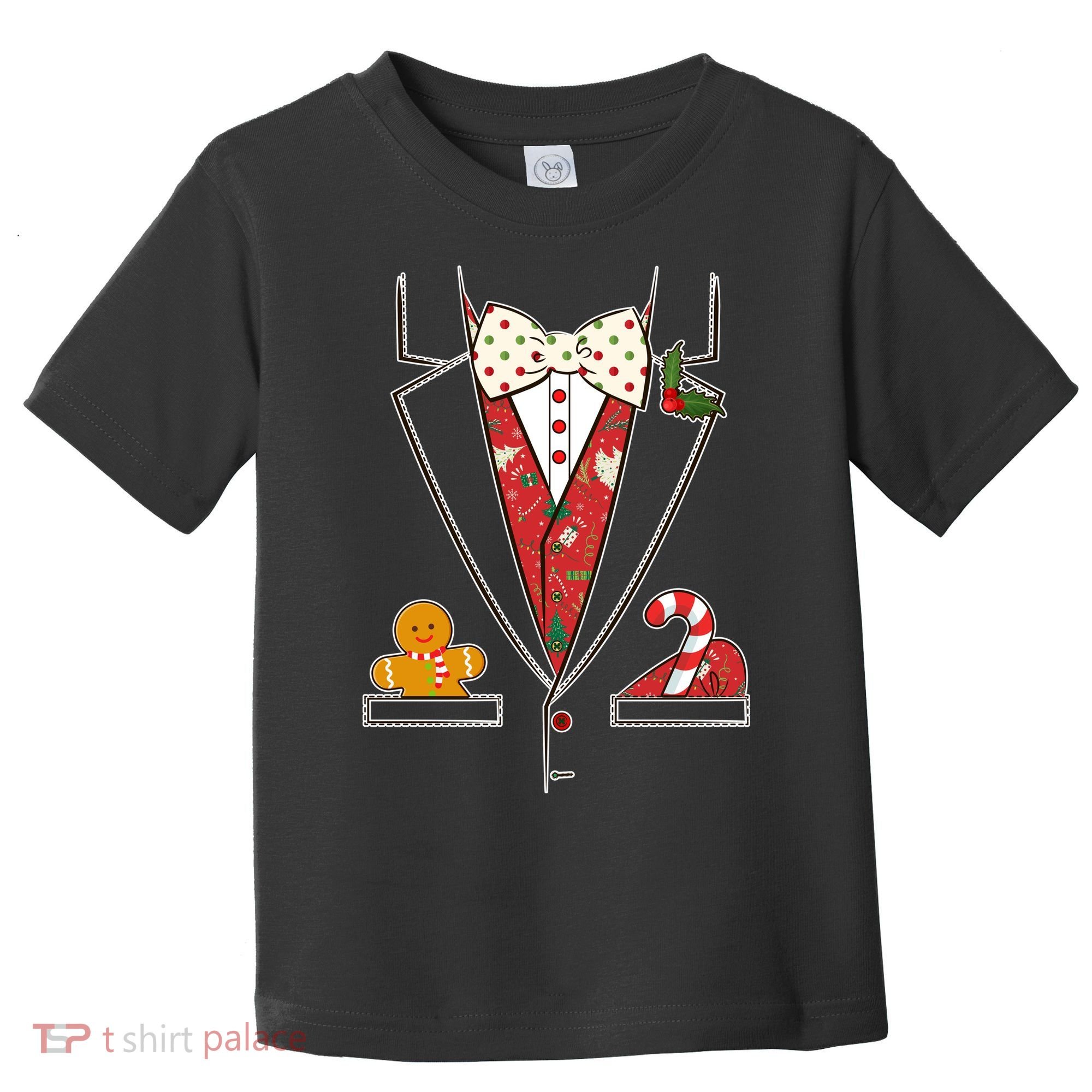 Funny Christmas Tuxedo Costume Toddler T-Shirt