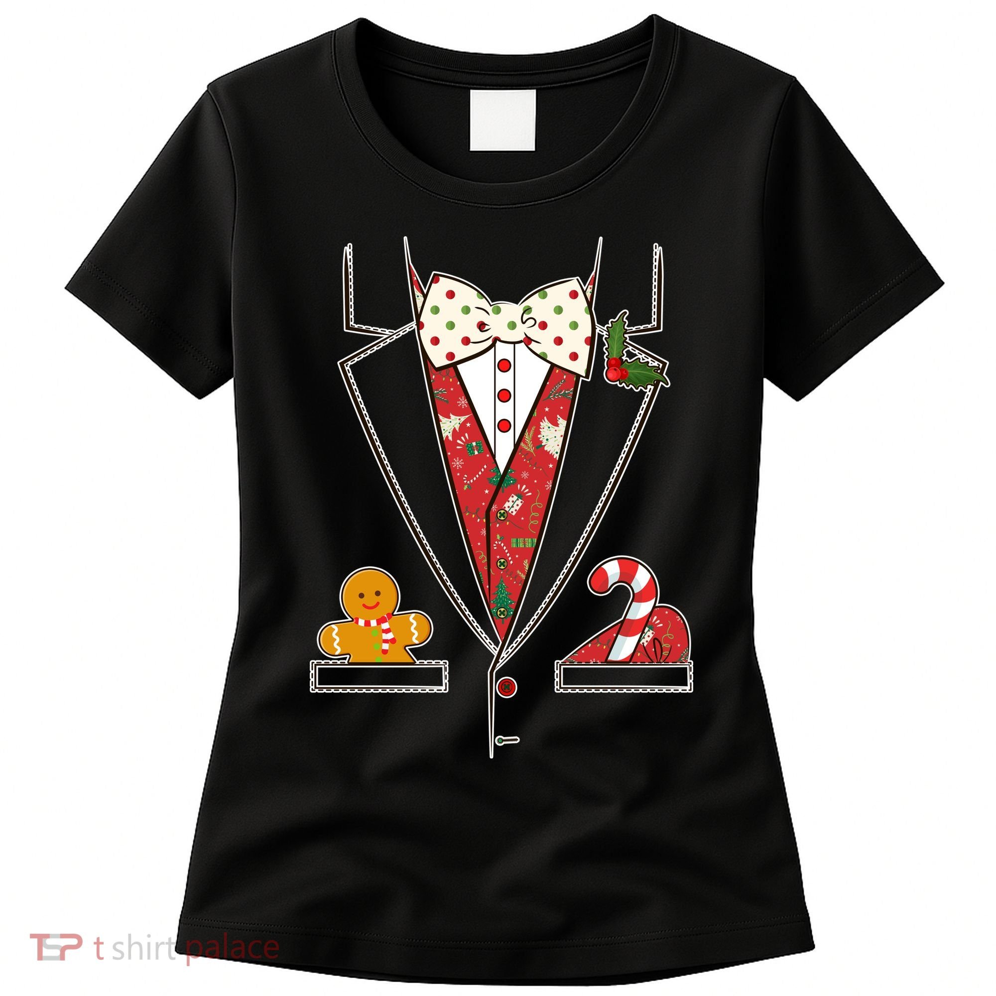Funny Christmas Tuxedo Costume Women's T-Shirt