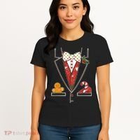 Funny Christmas Tuxedo Costume Women's T-Shirt thumb 4