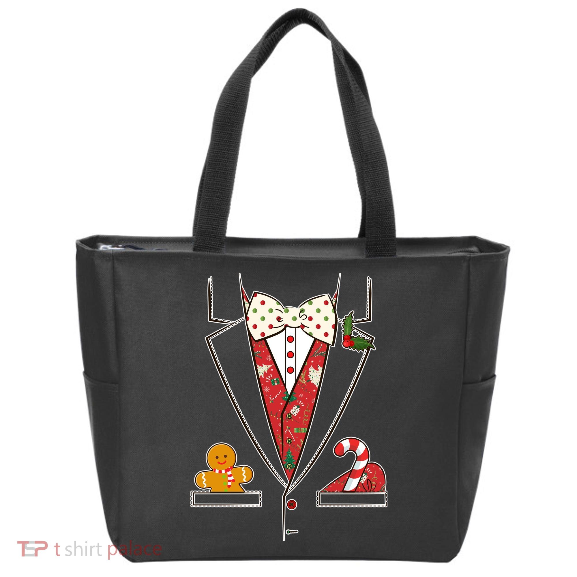 Funny Christmas Tuxedo Costume Tote Bag