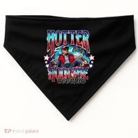 Funny Cute Trump Hotter Than A Hoochie Coochie USA-Made Doggie Bandana thumb 0