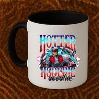 Funny Cute Trump Hotter Than A Hoochie Coochie Coffee Mug thumb 2