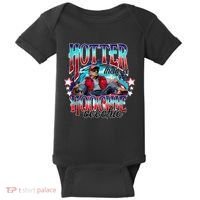 Funny Cute Trump Hotter Than A Hoochie Coochie Baby Bodysuit thumb 0