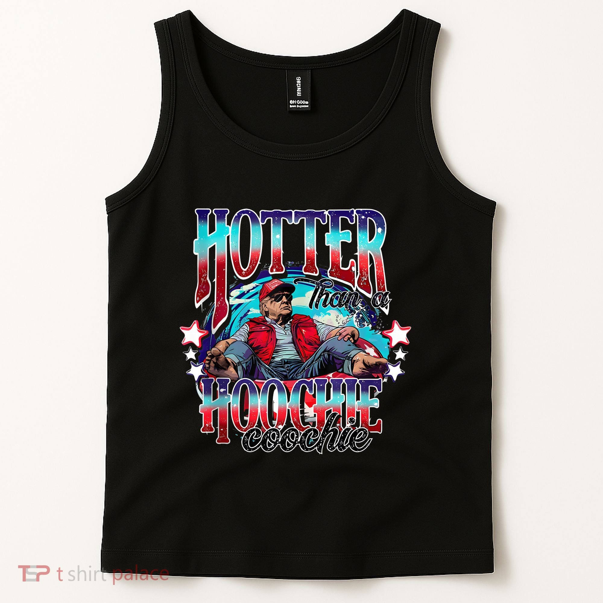 Funny Cute Trump Hotter Than A Hoochie Coochie Tank Top