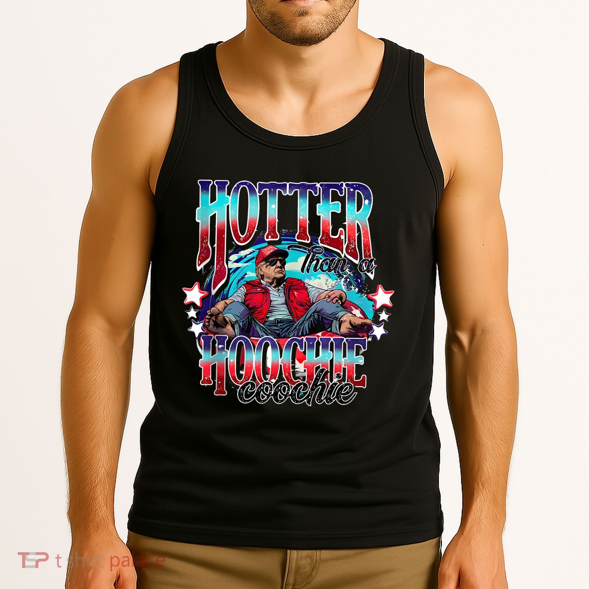 Funny Cute Trump Hotter Than A Hoochie Coochie Tank Top