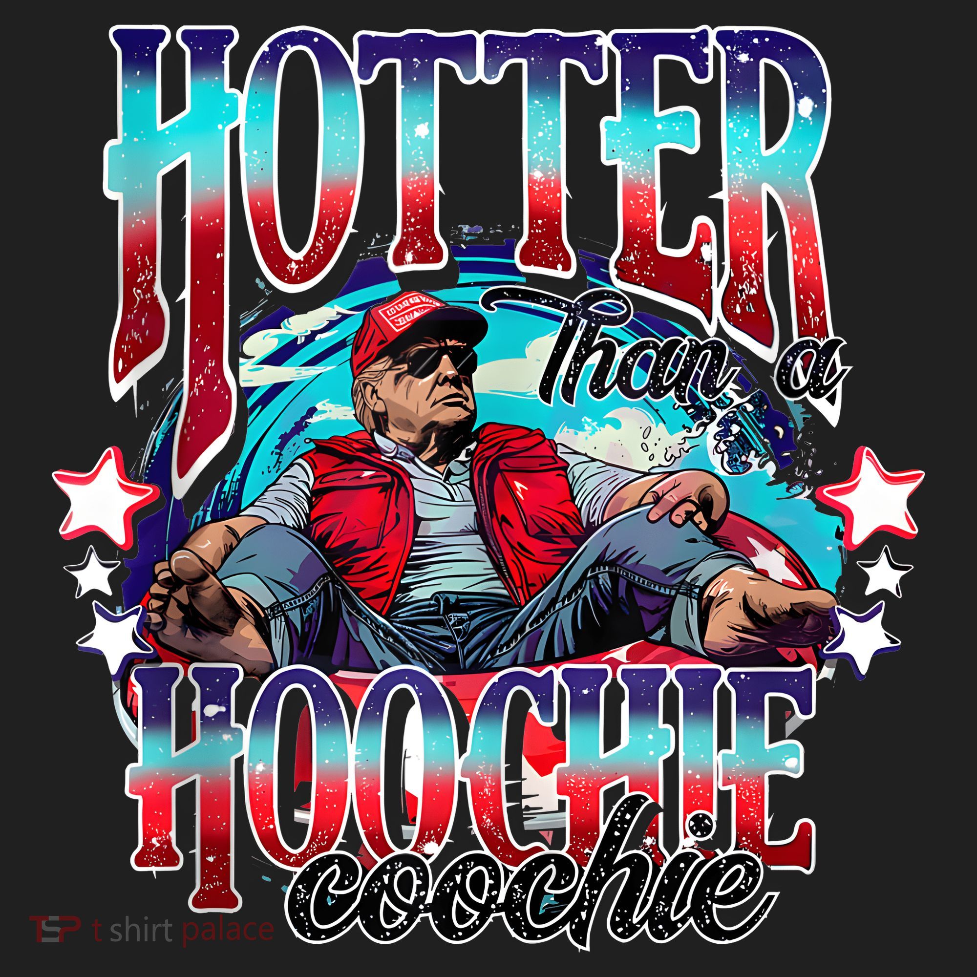 Funny Cute Trump Hotter Than A Hoochie Coochie Golf Towel