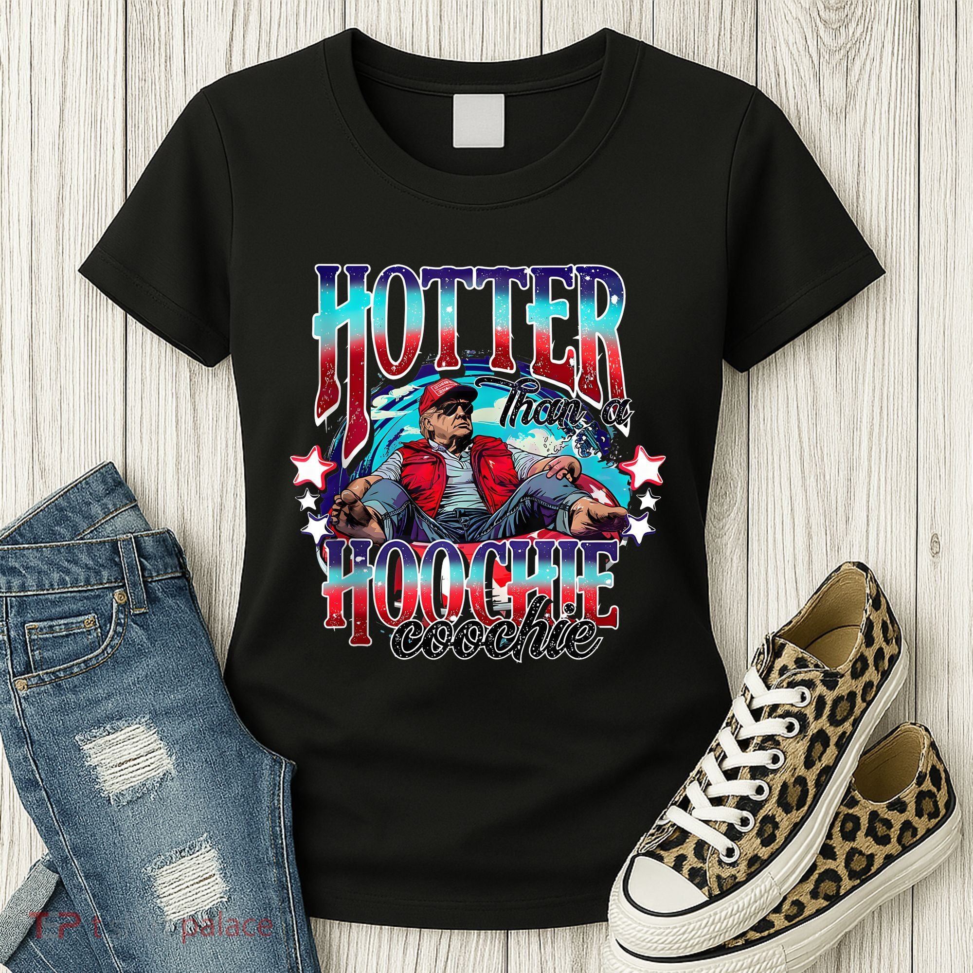 Funny Cute Trump Hotter Than A Hoochie Coochie Women's T-Shirt