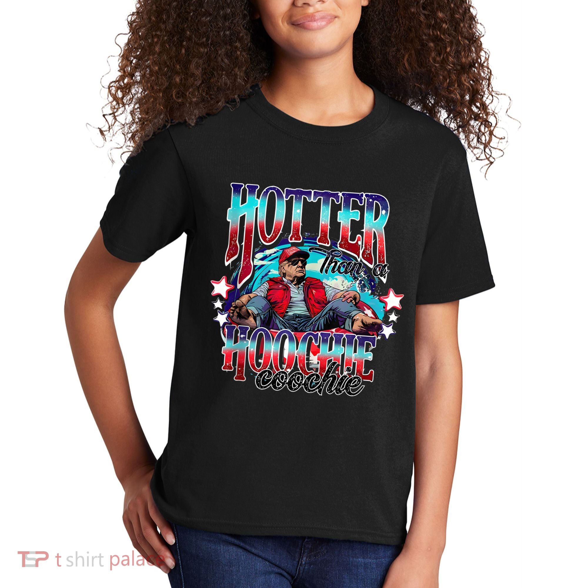 Funny Cute Trump Hotter Than A Hoochie Coochie Kids T-Shirt