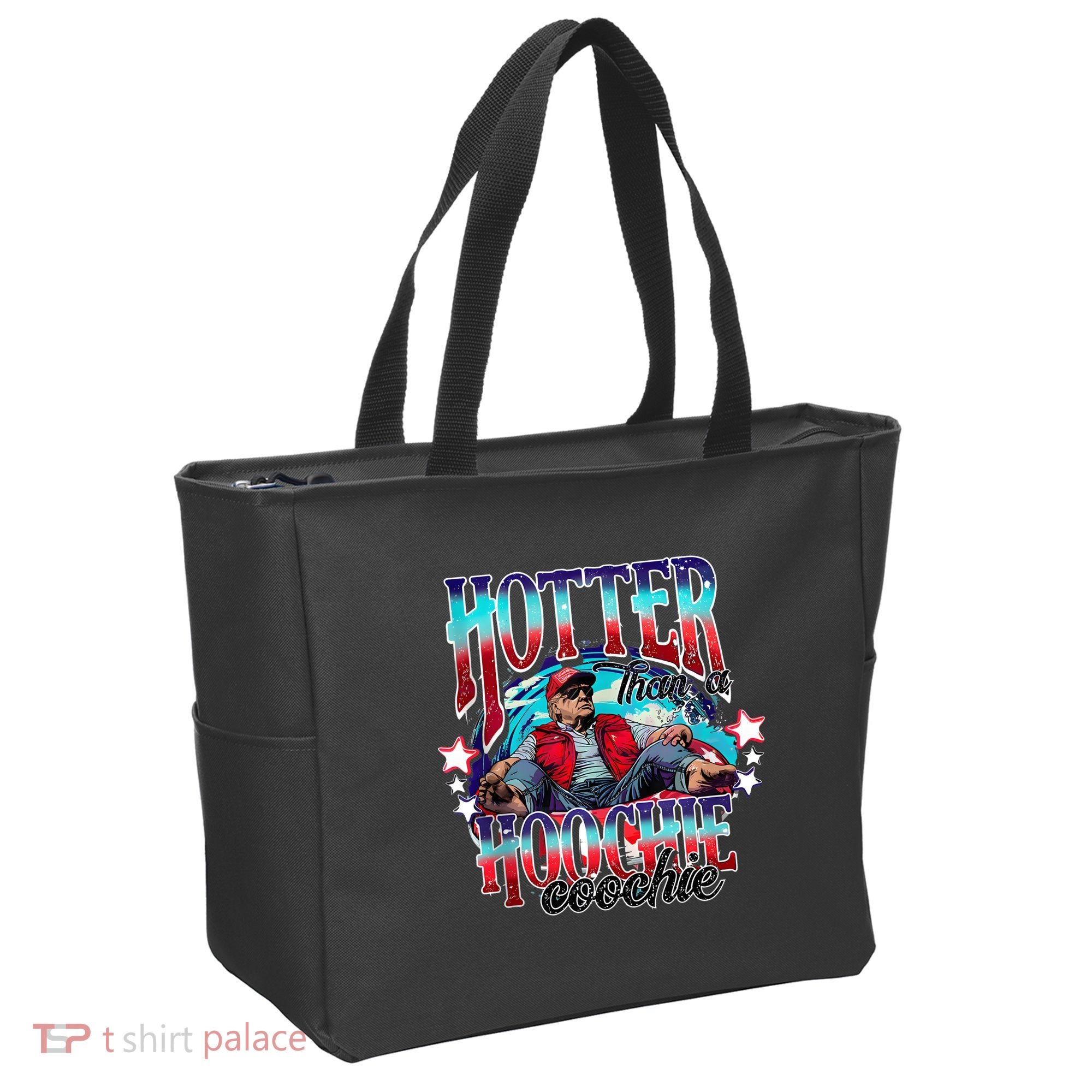 Funny Cute Trump Hotter Than A Hoochie Coochie Tote Bag