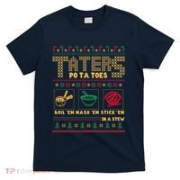 Funny Christmas Taters Potatoes Ugly Christmas Sweater T-Shirt thumb 0