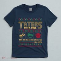 Funny Christmas Taters Potatoes Ugly Christmas Sweater T-Shirt thumb 5