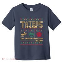 Funny Christmas Taters Potatoes Ugly Christmas Sweater Toddler T-Shirt thumb 0